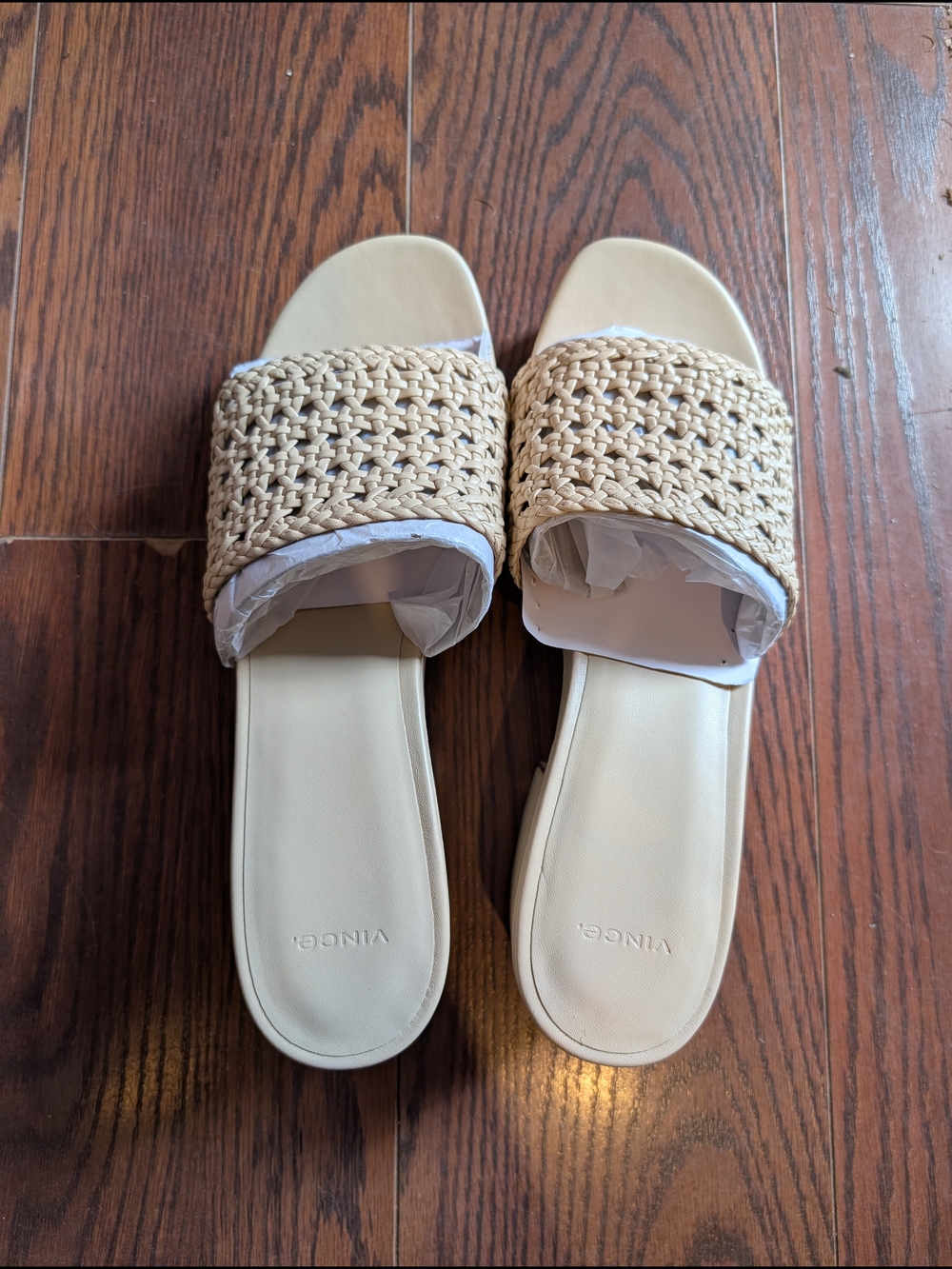 Vince Margo Woven Platform Mules Beige US 10 New Box Spring Summer 90s Y2K Boho - Picture 2 of 8